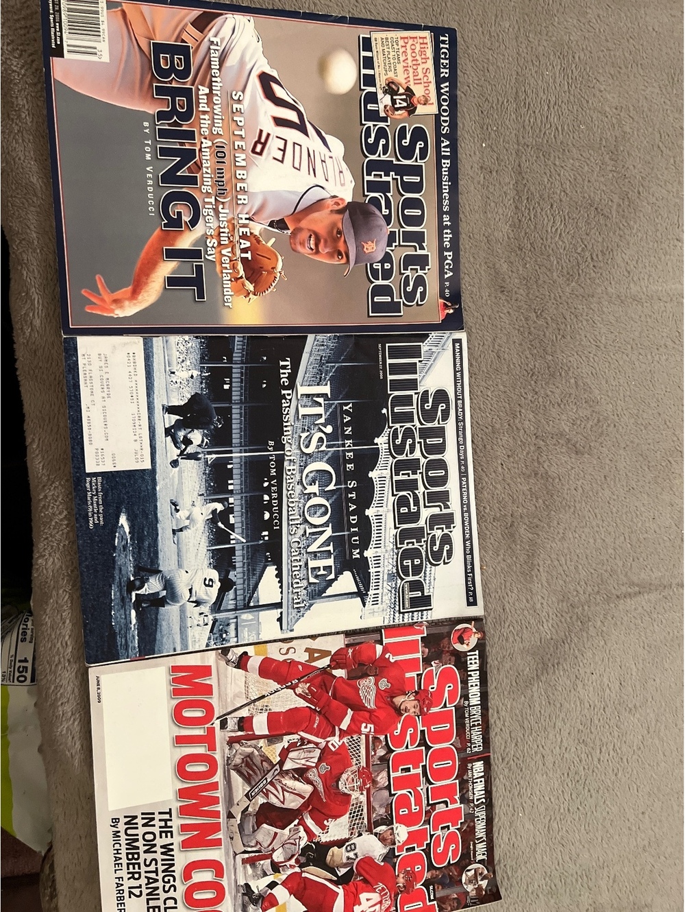 Set of 3 Vintage Sports Illustrated Magazines 2006-2009